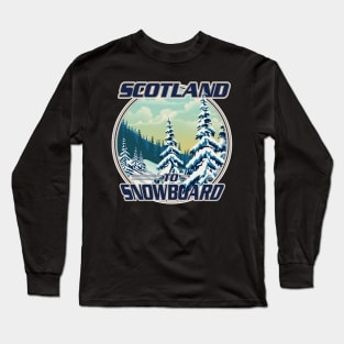 Scotland To Snowboard Long Sleeve T-Shirt